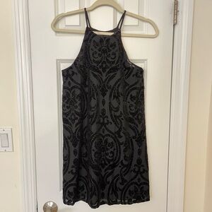 AQUA Black Sparkly Mini Dress XS